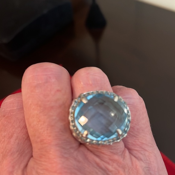 John Hardy sterling-blue and swiss Topaz ring